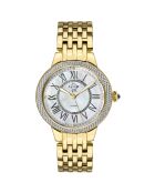 Montre Astor II Femme Quartz en Acier & Diamants 0.024 ct dorée