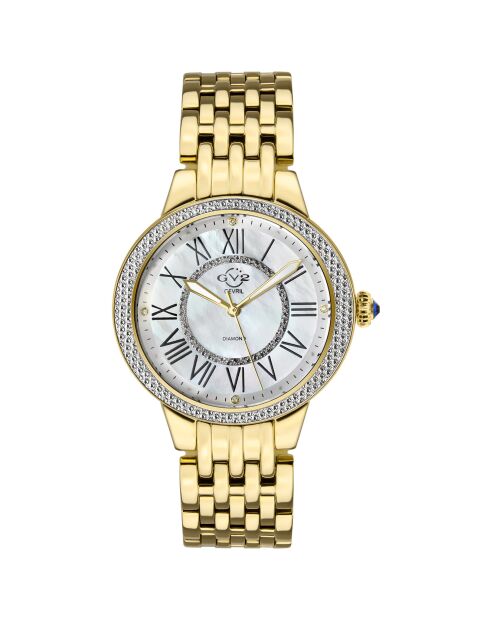 Montre Astor II Femme Quartz en Acier & Diamants 0.024 ct dorée
