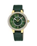 Montre Astor II Femme Quartz en Cuir & Diamants 0.024 ct verte