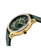 Montre Astor II Femme Quartz en Cuir & Diamants 0.024 ct verte