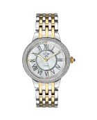 Reloj Astor II de cuarzo para mujer en acero y diamantes de 0,024 quilates en plata y oro