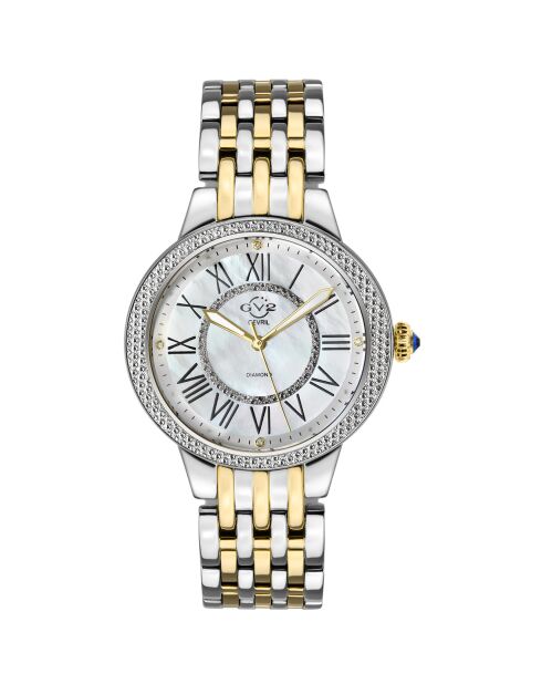 Orologio al quarzo da donna Astor II in acciaio e diamanti 0,024 ct argento/oro