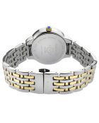 Reloj Astor II de cuarzo para mujer en acero y diamantes de 0,024 quilates en plata y oro