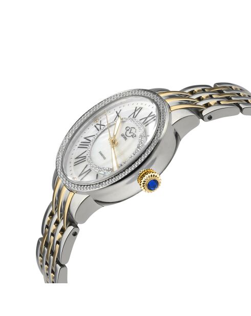 Orologio al quarzo da donna Astor II in acciaio e diamanti 0,024 ct argento/oro