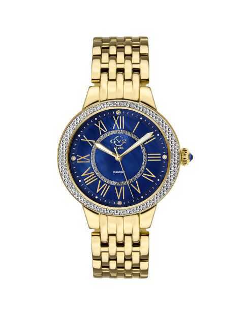 Montre Astor II Femme Quartz en Acier & Diamants 0.024 ct dorée