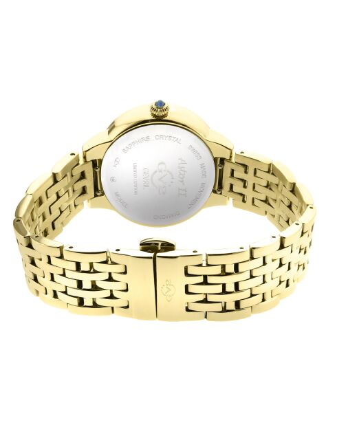 Montre Astor II Femme Quartz en Acier & Diamants 0.024 ct dorée