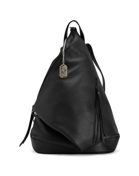 Zwarte leren rugzak Aureliana - 42x55x16 cm