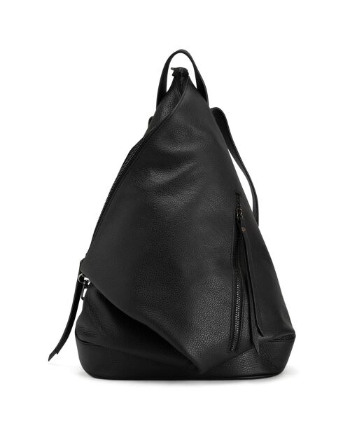 Zwarte leren rugzak Aureliana - 42x55x16 cm