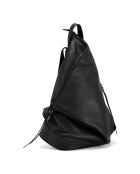 Zwarte leren rugzak Aureliana - 42x55x16 cm