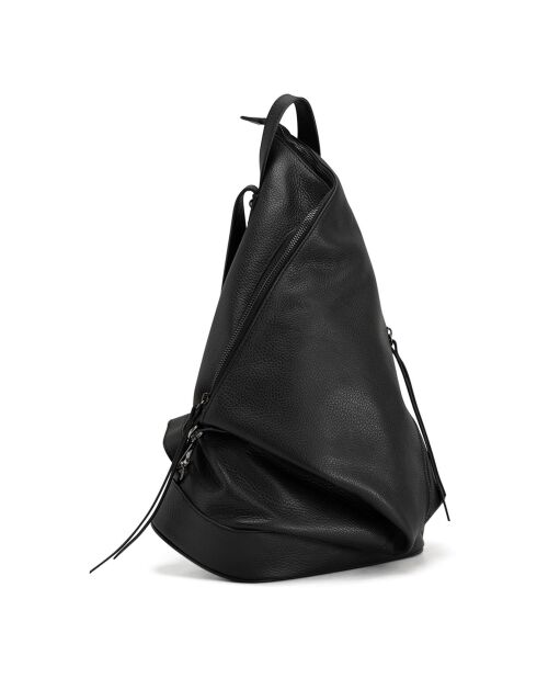 Zwarte leren rugzak Aureliana - 42x55x16 cm