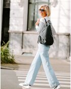 Zwarte leren rugzak Aureliana - 42x55x16 cm