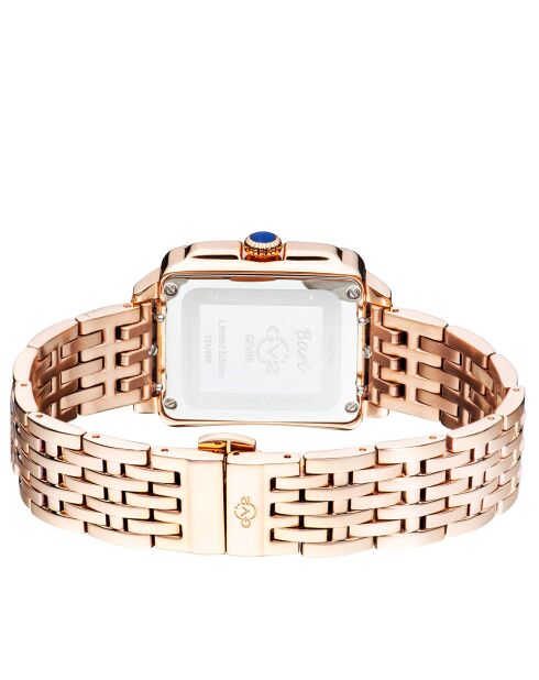 Montre Bari Tortoise Femme Quartz en Acier & Diamants 0.481 ct rose doré