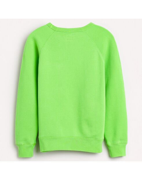 Sweat 100% Coton biologique Fiuk vert acide