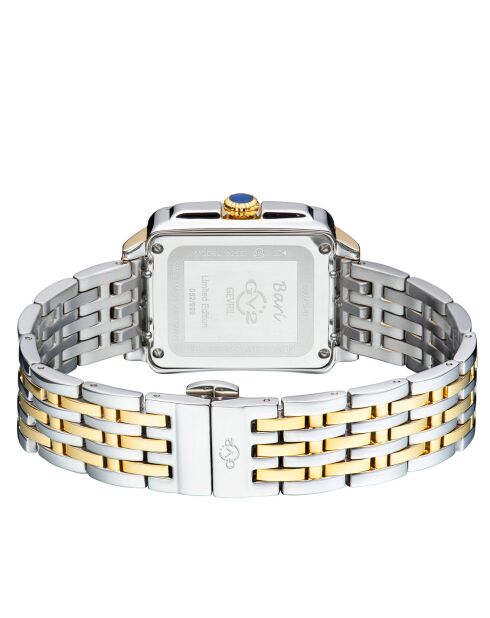 Montre Bari Tortoise Femme Quartz en Acier & Diamants 0.09 ct argenté/doré