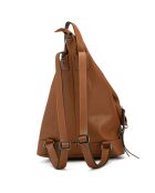 Aureliana Cognac leren rugzak - 42x55x16 cm