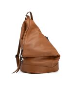 Aureliana Cognac leren rugzak - 42x55x16 cm