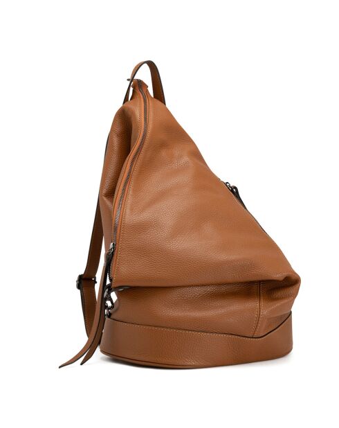 Aureliana Cognac leren rugzak - 42x55x16 cm