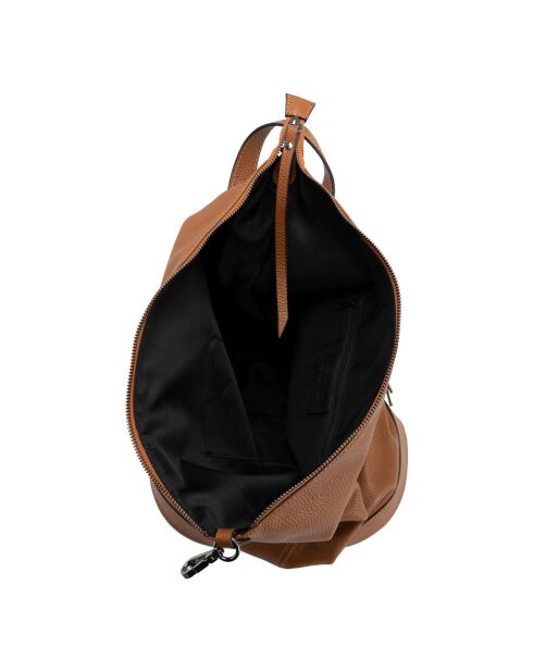 Aureliana Cognac leren rugzak - 42x55x16 cm
