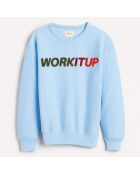 Sweat en Coton molletonné Fago bleu clair