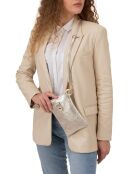 Erica gouden leren schoudertas - 14x21x1 cm