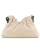 Beige leren handtas van Fabrizia - 33x21x4 cm