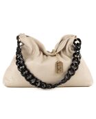 Beige leren handtas van Fabrizia - 33x21x4 cm