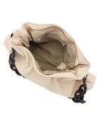Beige leren handtas van Fabrizia - 33x21x4 cm