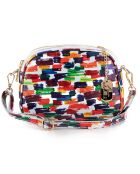 Borsa a tracolla Anna Signature 19 in pelle bianca/multicolore - 23x17x7 cm