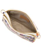 Borsa a tracolla Anna Signature 19 in pelle bianca/multicolore - 23x17x7 cm