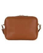 Erminia Cognac leren schoudertas - 22x17x9 cm