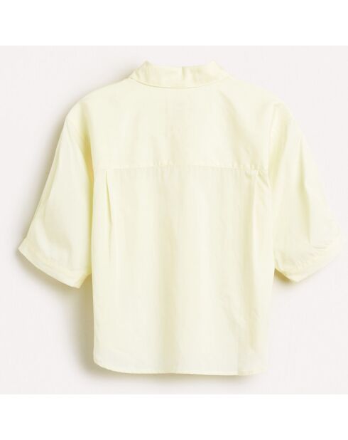 Chemise en Coton mélangé Ave jaune pâle