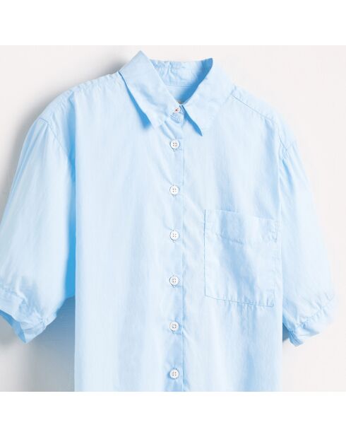 Chemise en Coton mélangé Ave bleu clair