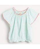 Blouse légère Poeha vichy menthe