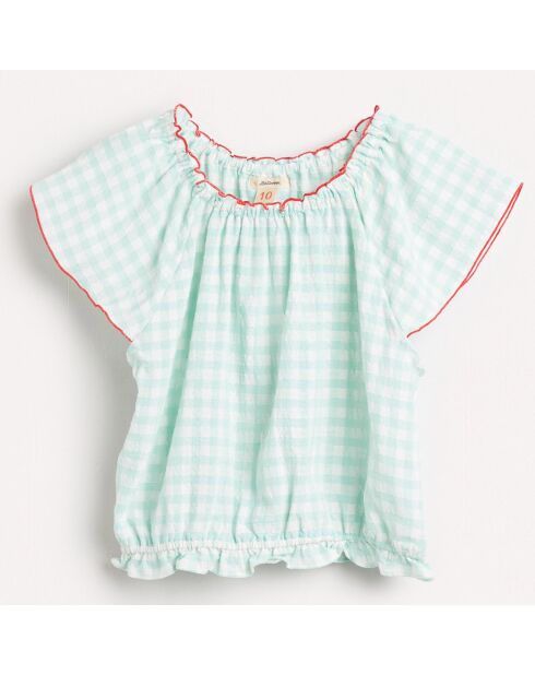 Blouse légère Poeha vichy menthe