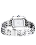 Bari Tortoise Quarzuhr für Damen aus Stahl und Diamanten, 0,09 Karat Silber