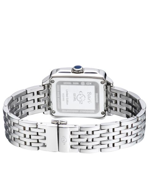 Bari Tortoise Quarzuhr für Damen aus Stahl und Diamanten, 0,09 Karat Silber