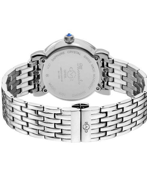 Montre Marsala Femme Quartz en Acier & Diamants 0.4 ct argentée