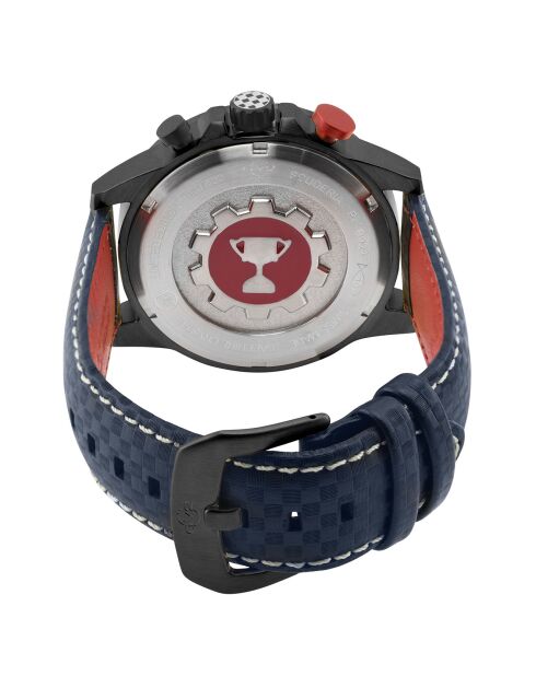 Montre Scuderia Homme Quartz en Cuir bleue