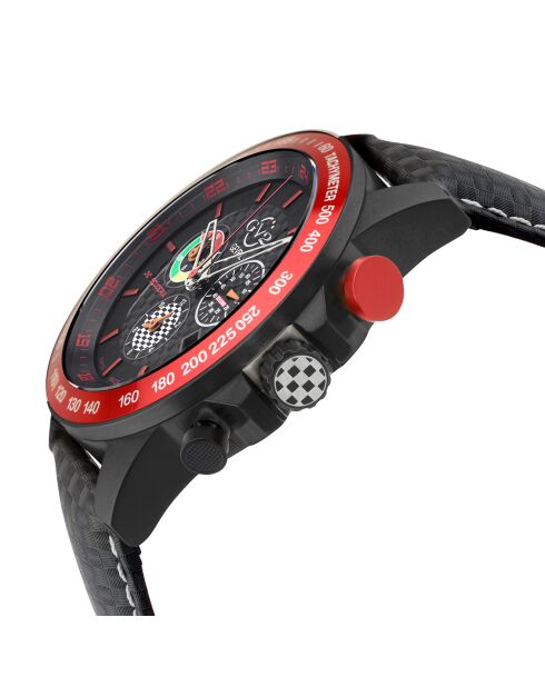 Montre Scuderia Homme Quartz en Cuir noire