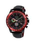 Montre Scuderia Homme Quartz en Cuir noire