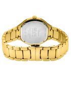 Montre Lugano Femme Quartz en Acier & Diamants 0.1 ct dorée