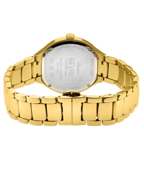 Montre Lugano Femme Quartz en Acier & Diamants 0.1 ct dorée