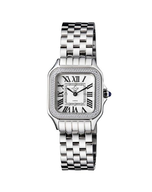 Montre Milan Femme Quartz en Acier & Diamants 0.456 ct argentée