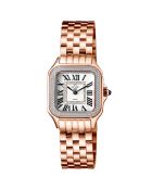 Montre Milan Femme Quartz en Acier & Diamants 0.456 ct rose doré