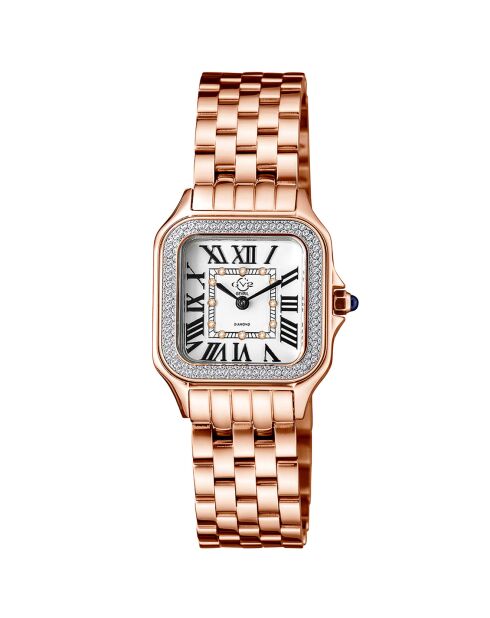 Montre Milan Femme Quartz en Acier & Diamants 0.456 ct rose doré