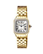 Montre Milan Femme Quartz en Acier & Diamants 0.456 ct dorée