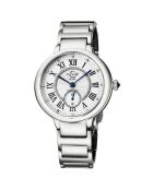 Montre Rome Femme Quartz en Acier & Diamants 0.684 ct argentée