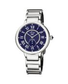 Montre Rome Femme Quartz en Acier & Diamants 0.684 ct argentée