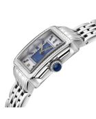 Montre Padova Gemstone Femme Quartz en Acier, Spinelles bleues & Diamant 0.0116 ct argentée