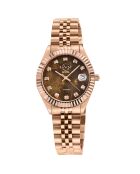 Montre Naples Femme Quartz en Acier & Diamants 1.606 ct rose doré